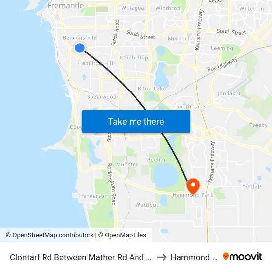 Clontarf Rd Between Mather Rd And Parnell Rd to Hammond Park map