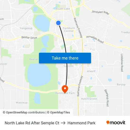 North Lake Rd After Semple Ct to Hammond Park map