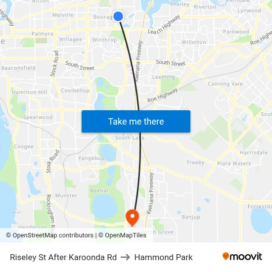 Riseley St After Karoonda Rd to Hammond Park map
