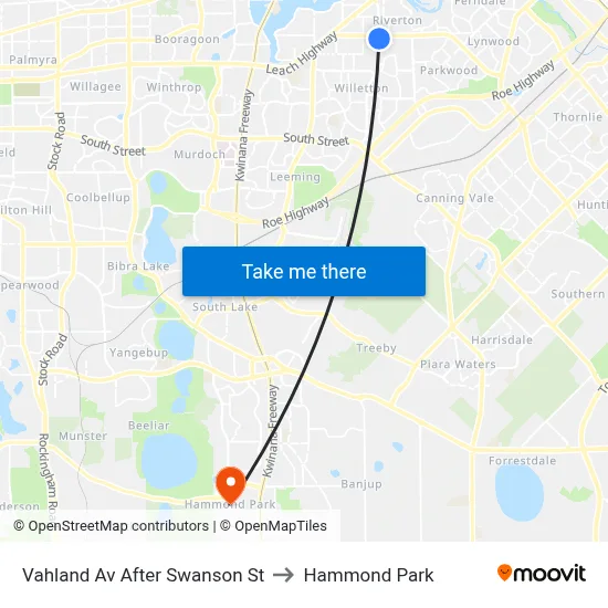 Vahland Av After Swanson St to Hammond Park map