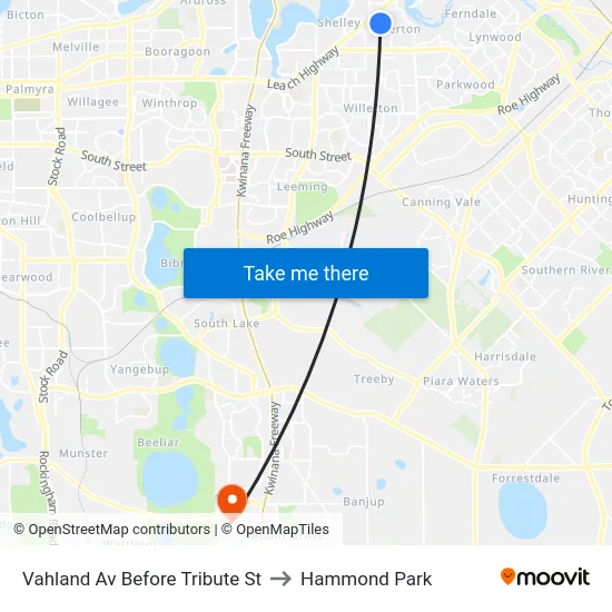 Vahland Av Before Tribute St to Hammond Park map
