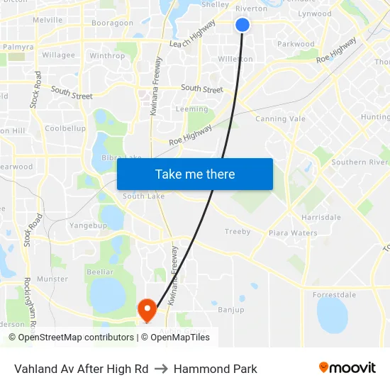 Vahland Av After High Rd to Hammond Park map