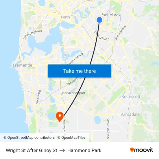 Wright St After Gilroy St to Hammond Park map