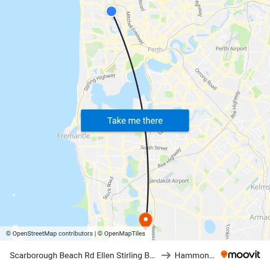 Scarborough Beach Rd Ellen Stirling Boulevard Cat Id 5 to Hammond Park map