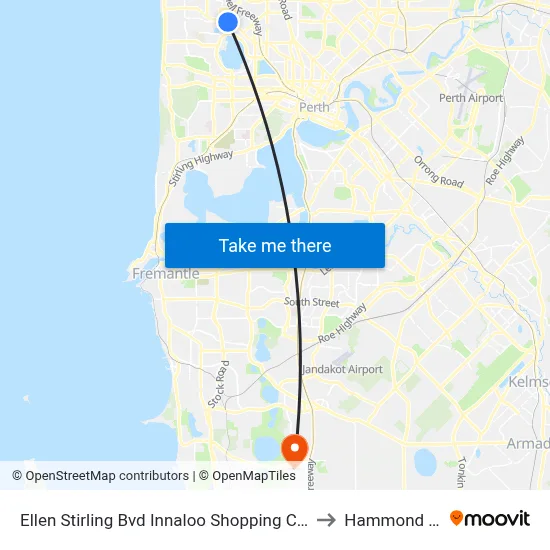 Ellen Stirling Bvd Innaloo Shopping Ctr Cat Id 4 to Hammond Park map