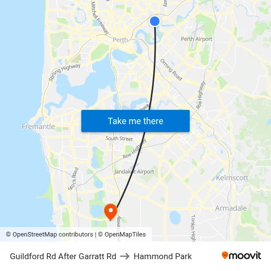 Guildford Rd After Garratt Rd to Hammond Park map