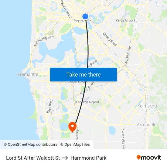 Lord St After Walcott St to Hammond Park map