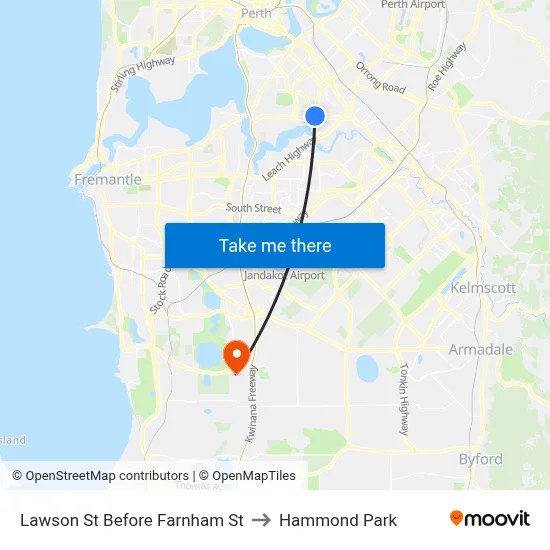 Lawson St Before Farnham St to Hammond Park map
