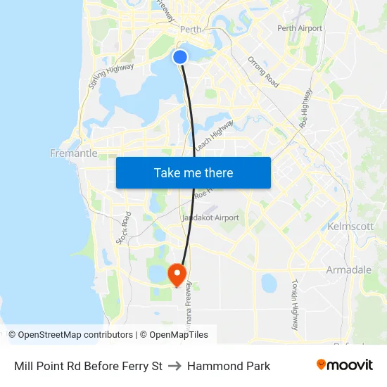 Mill Point Rd Before Ferry St to Hammond Park map