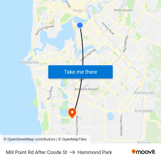 Mill Point Rd After Coode St to Hammond Park map