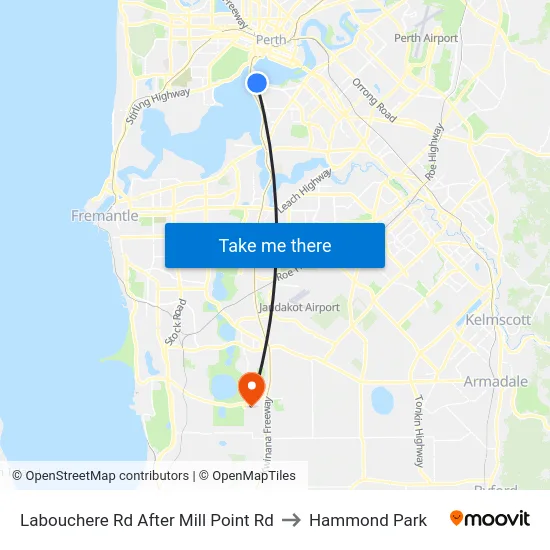 Labouchere Rd After Mill Point Rd to Hammond Park map