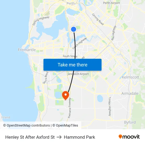 Henley St After Axford St to Hammond Park map