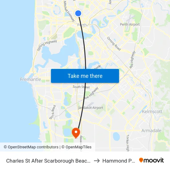 Charles St After Scarborough Beach Rd to Hammond Park map