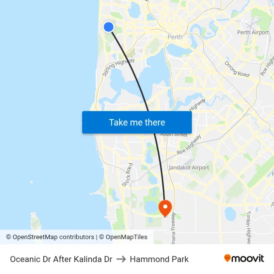 Oceanic Dr After Kalinda Dr to Hammond Park map