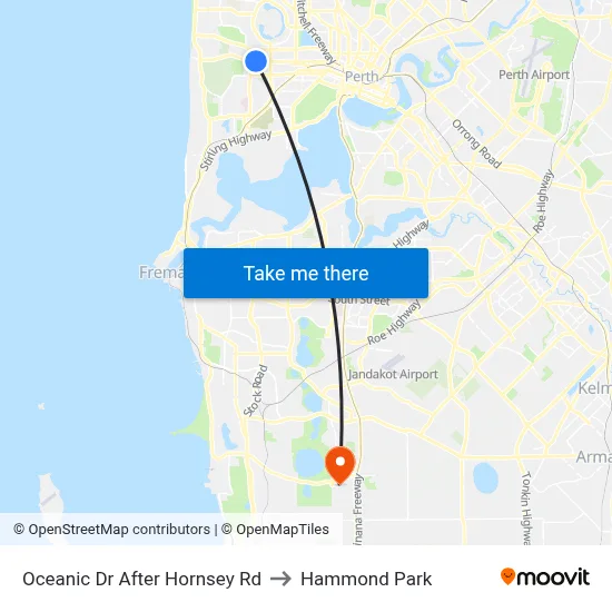 Oceanic Dr After Hornsey Rd to Hammond Park map