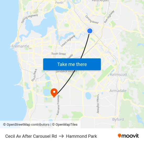 Cecil Av After Carousel Rd to Hammond Park map