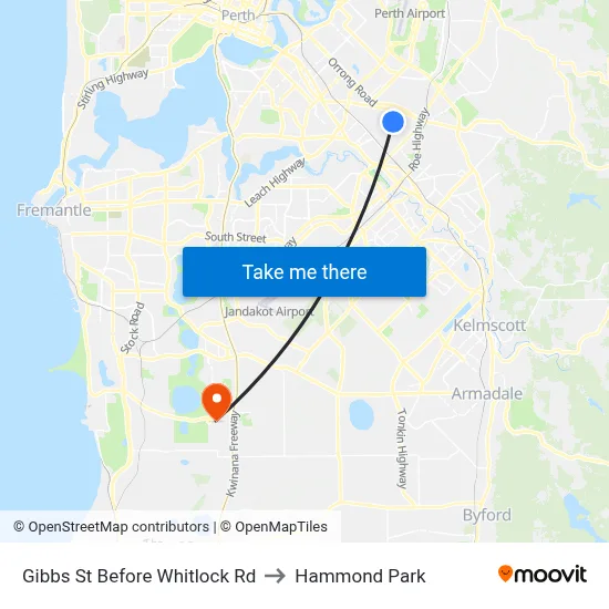Gibbs St Before Whitlock Rd to Hammond Park map