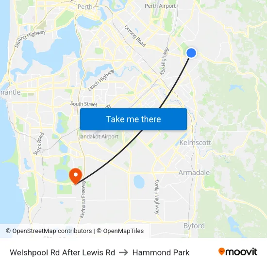 Welshpool Rd After Lewis Rd to Hammond Park map