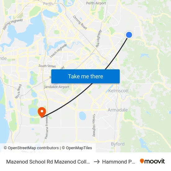 Mazenod School Rd Mazenod College to Hammond Park map