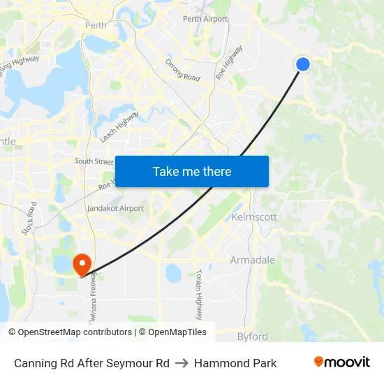 Canning Rd After Seymour Rd to Hammond Park map
