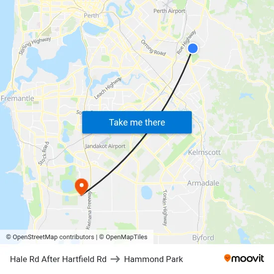 Hale Rd After Hartfield Rd to Hammond Park map