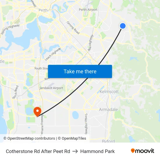 Cotherstone Rd After Peet Rd to Hammond Park map