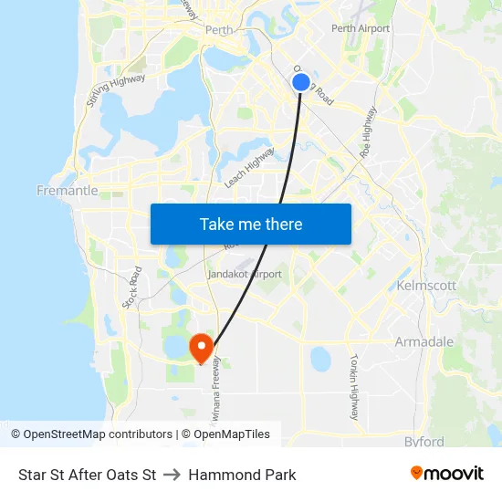 Star St After Oats St to Hammond Park map