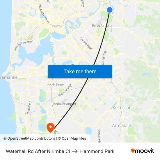 Waterhall Rd After Nirimba Cl to Hammond Park map