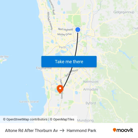 Altone Rd After Thorburn Av to Hammond Park map