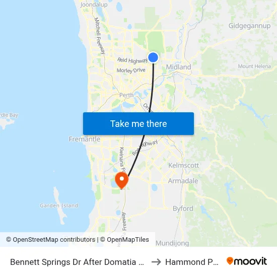 Bennett Springs Dr After Domatia Bvd to Hammond Park map