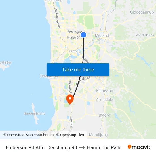 Emberson Rd After Deschamp Rd to Hammond Park map