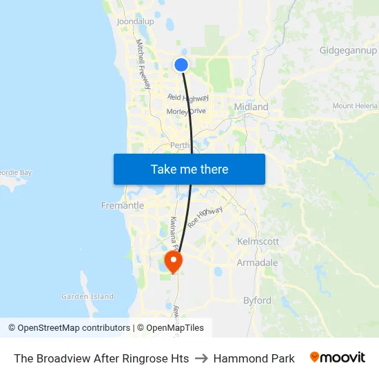 The Broadview   After Ringrose Hts to Hammond Park map