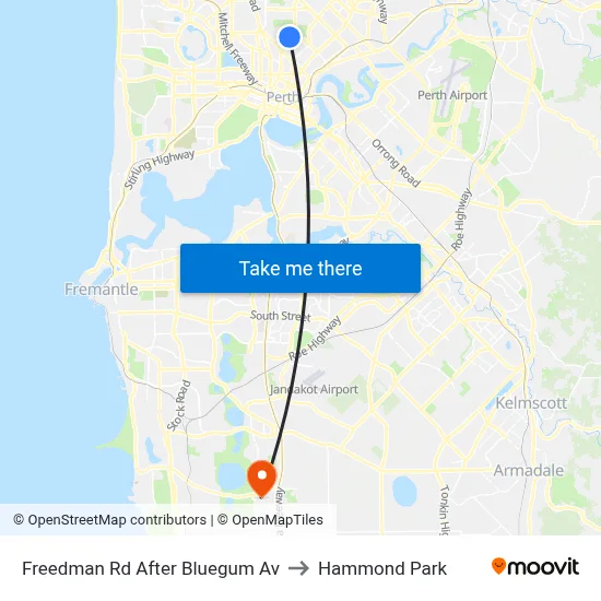 Freedman Rd After Bluegum Av to Hammond Park map