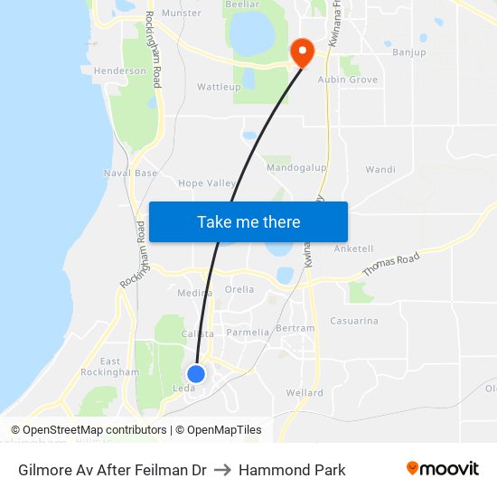 Gilmore Av After Feilman Dr to Hammond Park map