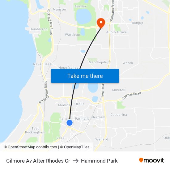 Gilmore Av After Rhodes Cr to Hammond Park map