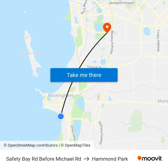 Safety Bay Rd Before Michael Rd to Hammond Park map