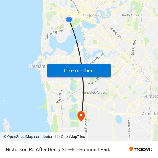 Nicholson Rd After Henry St to Hammond Park map