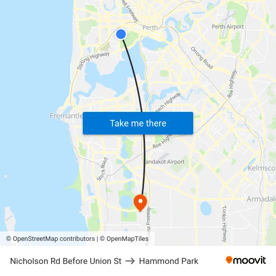 Nicholson Rd Before Union St to Hammond Park map