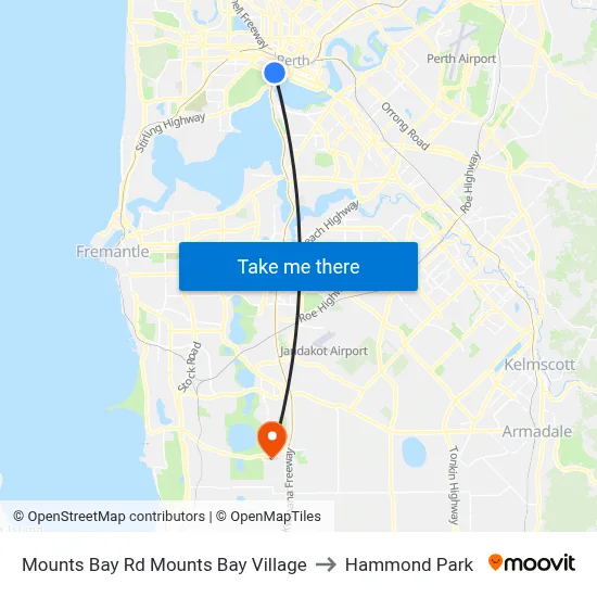 Mounts Bay Rd Mounts Bay Village to Hammond Park map