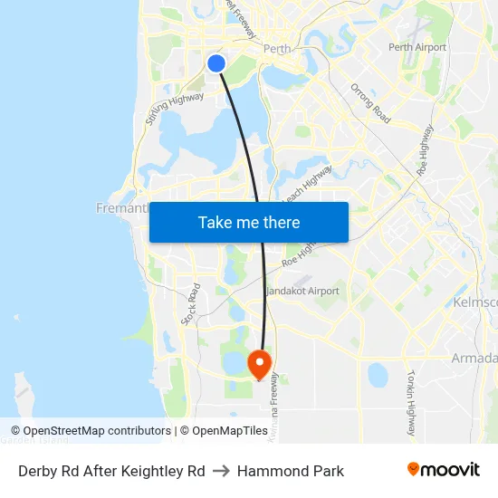 Derby Rd After Keightley Rd to Hammond Park map