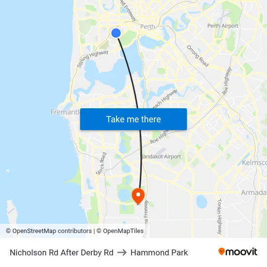 Nicholson Rd After Derby Rd to Hammond Park map