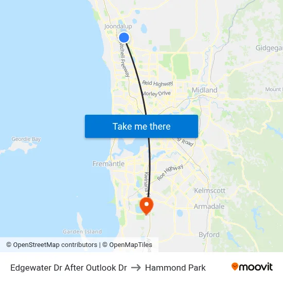Edgewater Dr After Outlook Dr to Hammond Park map