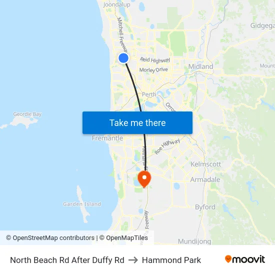 North Beach Rd After Duffy Rd to Hammond Park map
