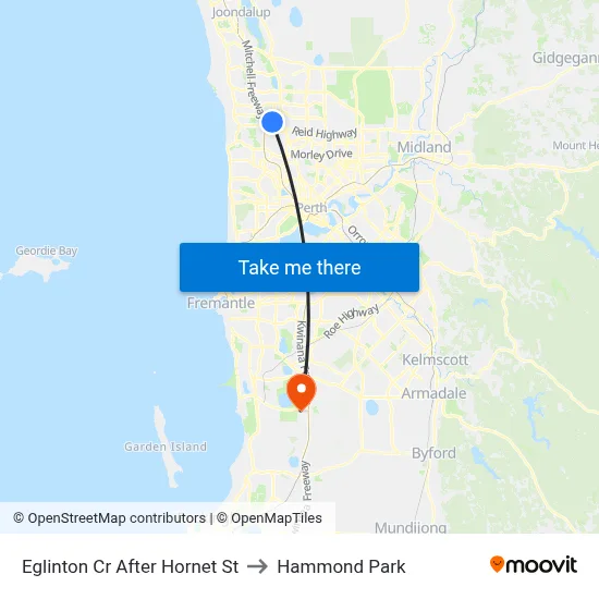 Eglinton Cr After Hornet St to Hammond Park map