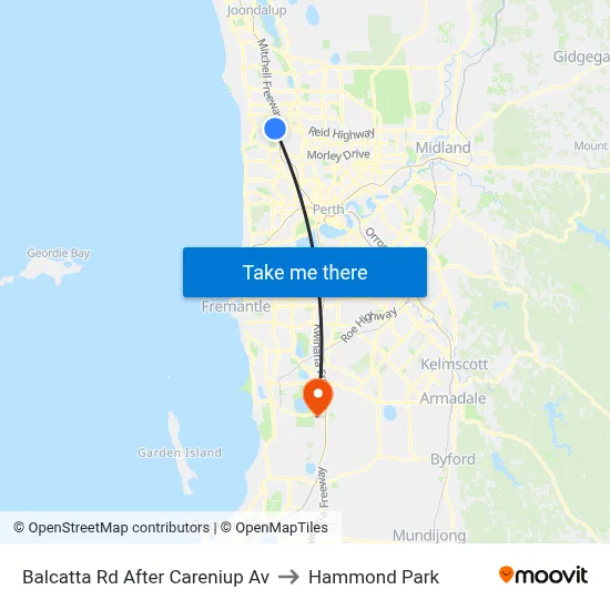Balcatta Rd After Careniup Av to Hammond Park map