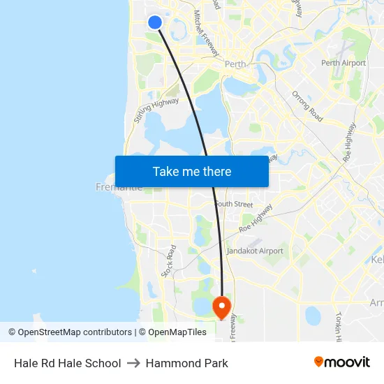 Hale Rd Hale School to Hammond Park map