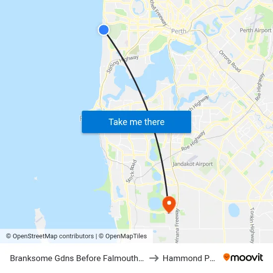 Branksome Gdns Before Falmouth Av to Hammond Park map