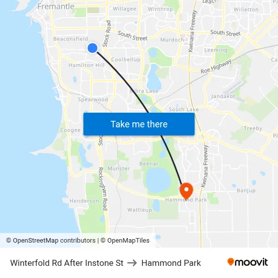 Winterfold Rd After Instone St to Hammond Park map