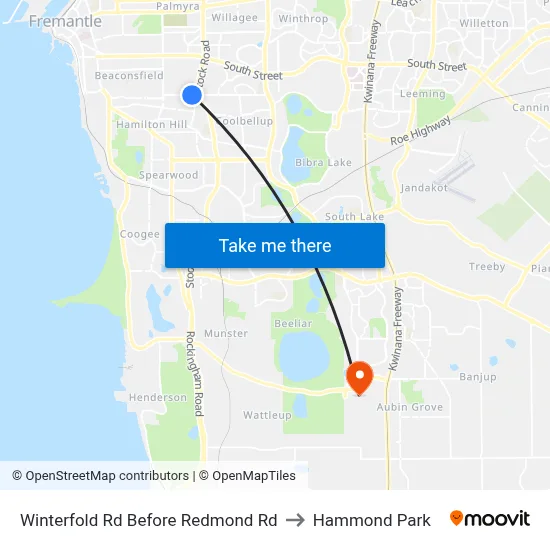 Winterfold Rd Before Redmond Rd to Hammond Park map