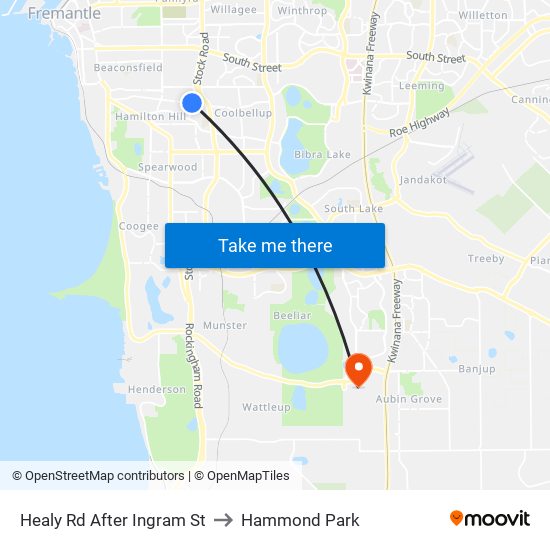 Healy Rd After Ingram St to Hammond Park map